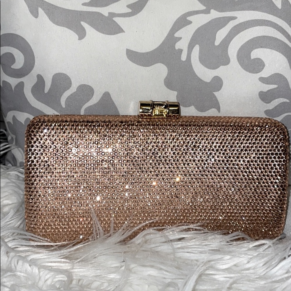Rose gold clutch
